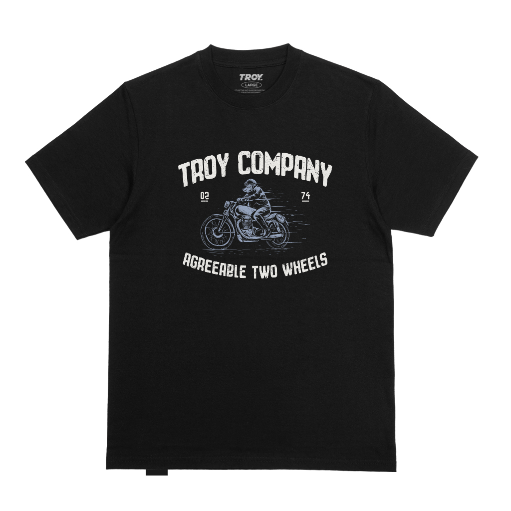 Troy Company Tshirt Black Agreeable - Kaos Pria Lengan Pendek Hitam MT 3144