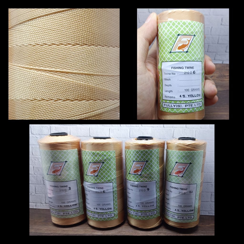 BESTCATCH NYLON TWINE BENANG TWINE WARNA KUNING YELLOW BENANG IKAT PUKAT BENANG MARLON BENANG TWINE 
