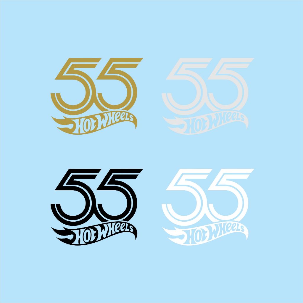 Cutting sticker stiker hotwheels hot wheels HW 55th anniversary