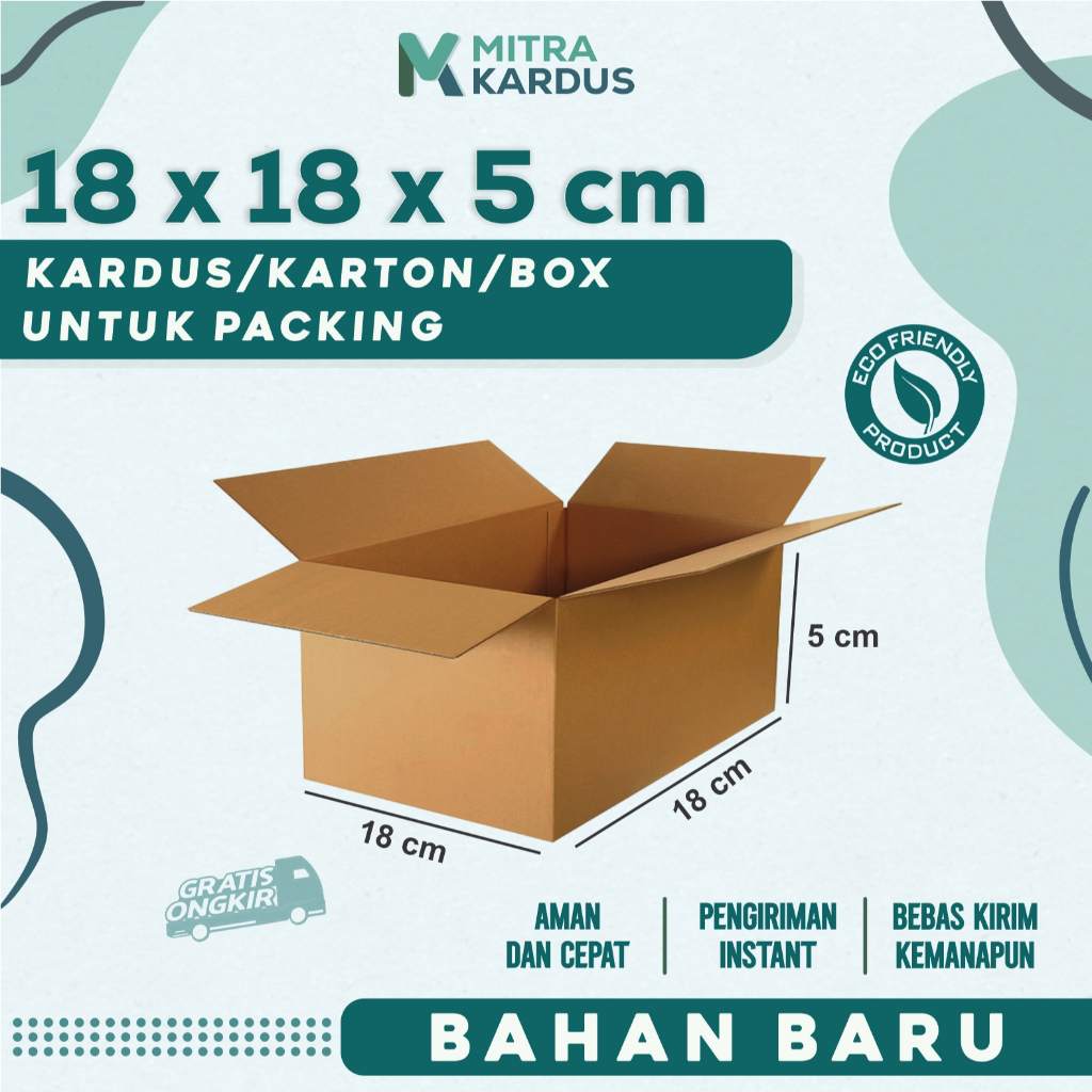 

kardus packing 18x18x5 cm / box karton corrugated single wall premium / Box Packing packing online