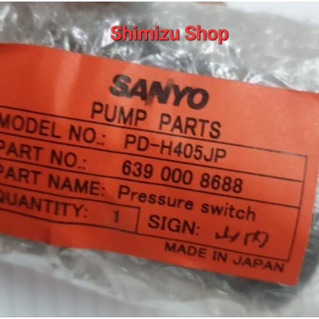 Pressure Switch Pompa Sanyo PDH405jp / Otomatis Jet Pump Pompa Sanyo PDH 405jp made in Japan