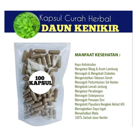 DAUN KENIKIR kapsul Curah HERBAL 100