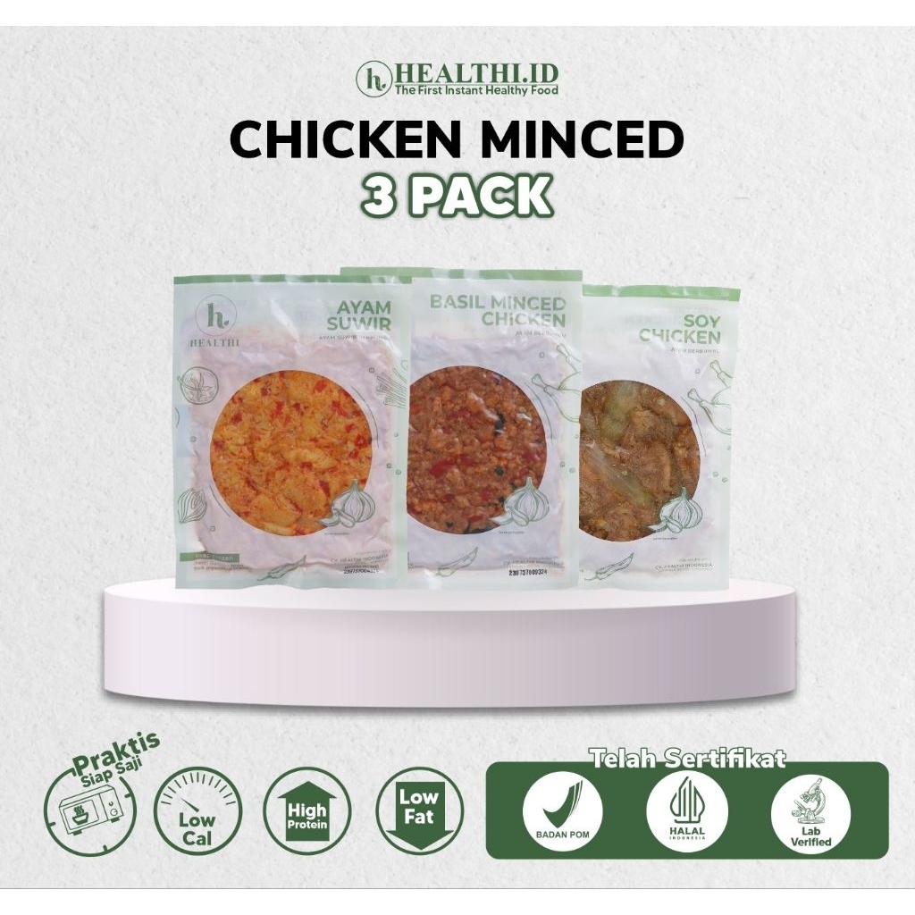 

PAKET 4 MINCED (3 PCS) - Makanan Sehat by Healthi.id - High Protein