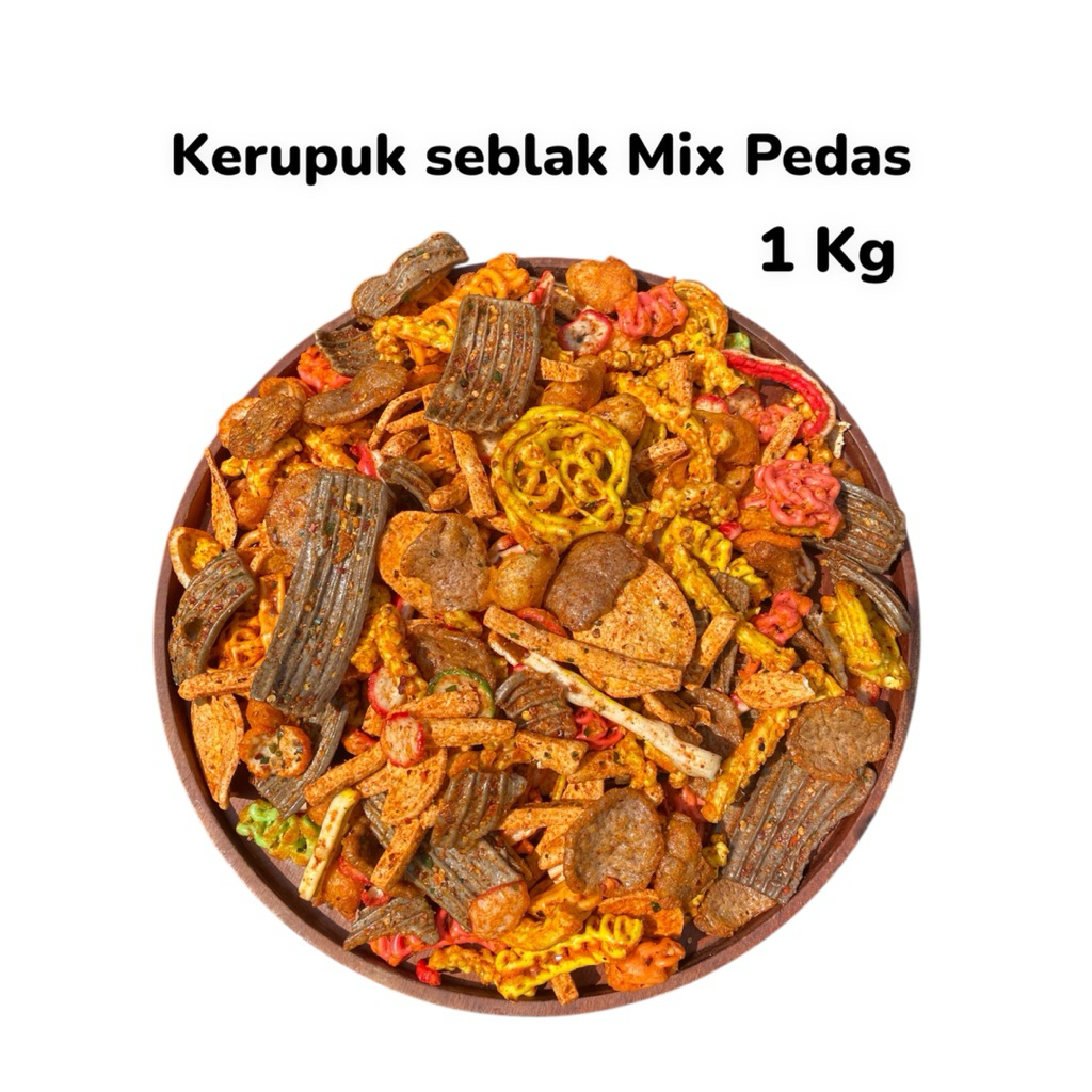 

KERUPUK SEBLAK MIX PEDAS GURIH 1 Kg