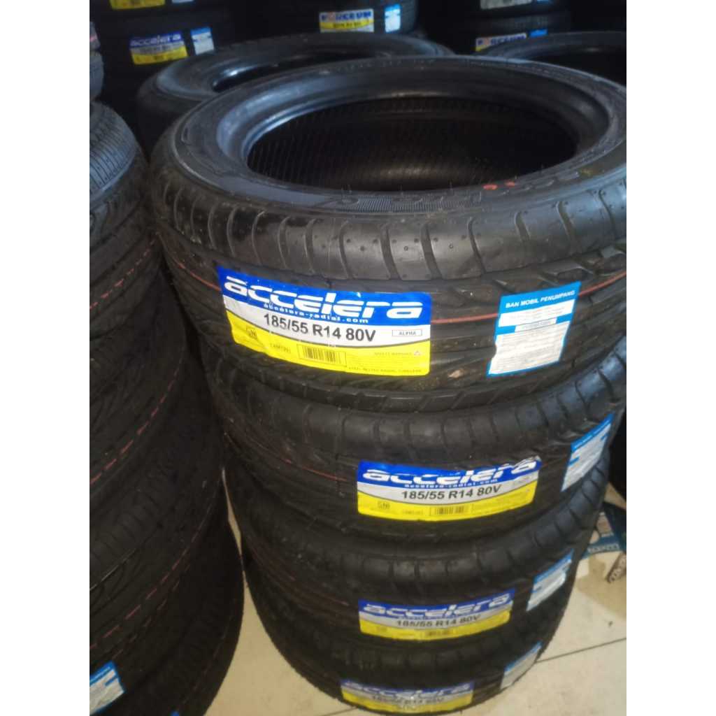 Ban mobil tubbles accelera alpha 185 55 ring 14 nik pembuatan terbaru