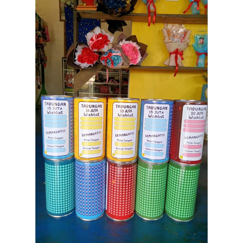 celengan karakter anak anak dan celangan target 5 juta ,10 juta ,20 juta