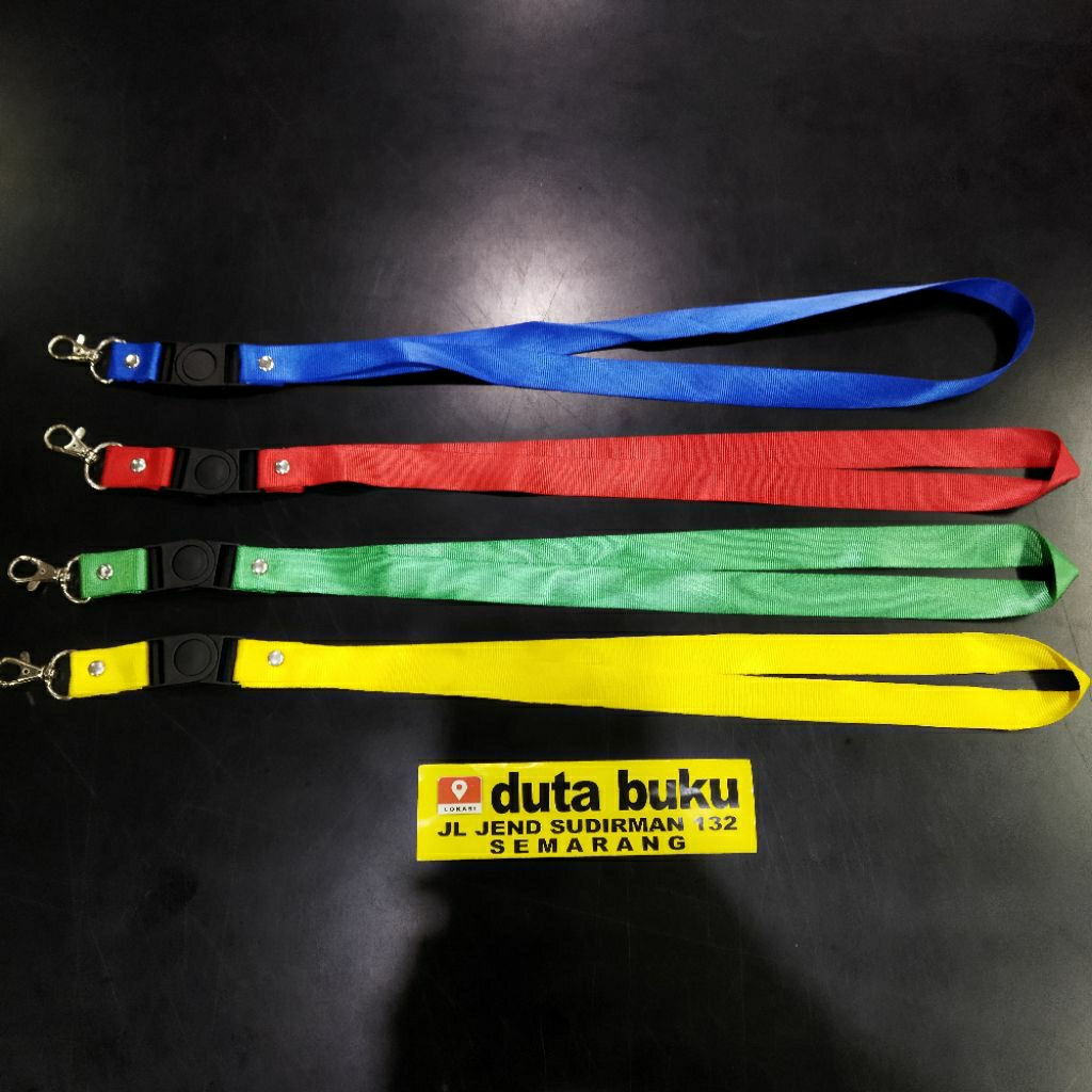 

Tali Lanyard Gantungan ID Card Name Tag Pengait Cantol Warna