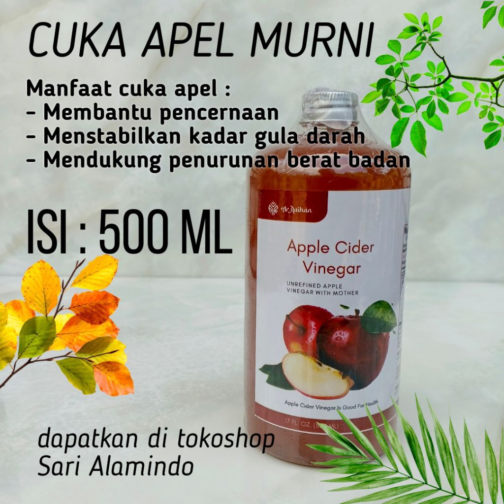 

CUKA APEL MURNI 100%, isi 500 ML