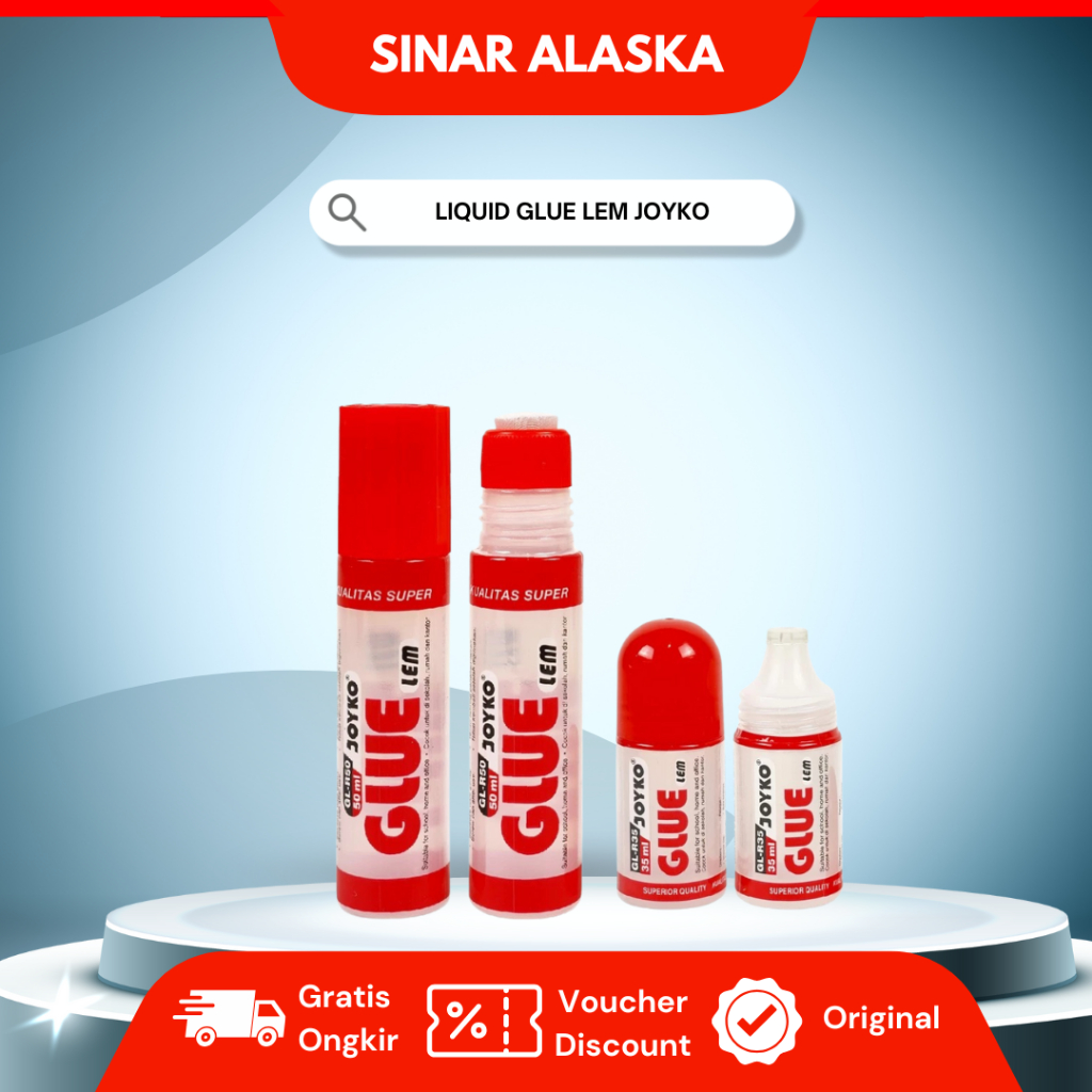 

Lem Kertas Joyko Cair GLR 50 GLR 35 ML / Lem Cair Bening Joyko
