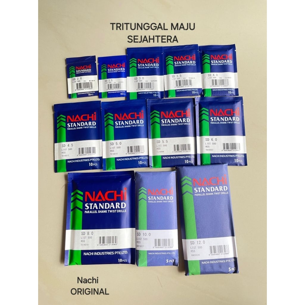 Nachi 2mm / 2.5mm / 3mm / 3.5mm / 4mm / 4.5mm / 5mm / 5.5mm / 6mm / 8mm