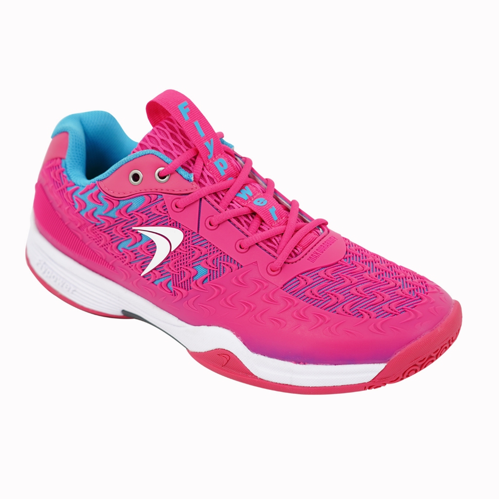 Flypower New Dieng Sepatu Olahraga Badminton  Pria dan Wanita Pink/Sky Blue/White