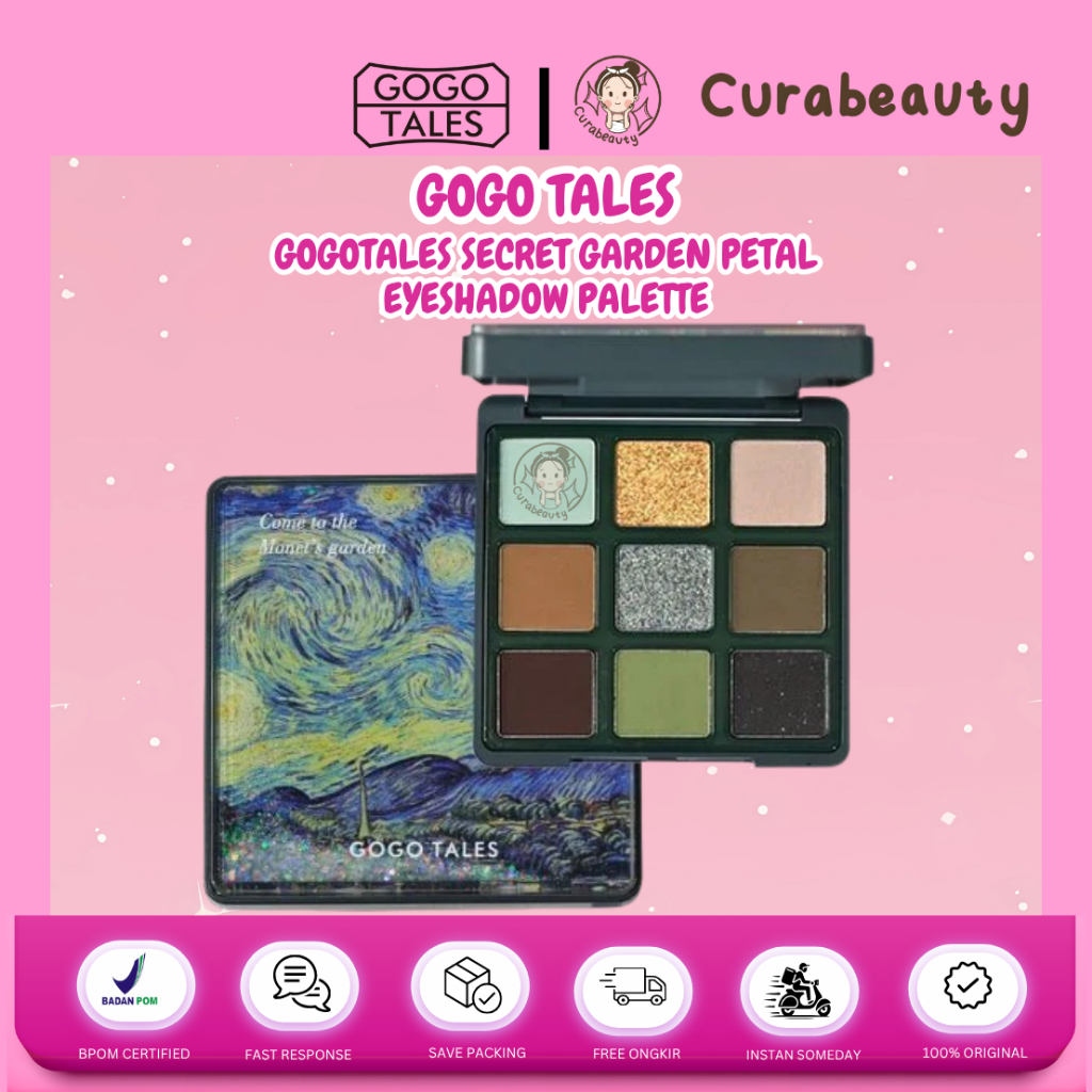 •CURABEAUTY• MANADO GOGO TALES SECRET GARDEN VAN GOGH EYESHADOW PALATTE GT289