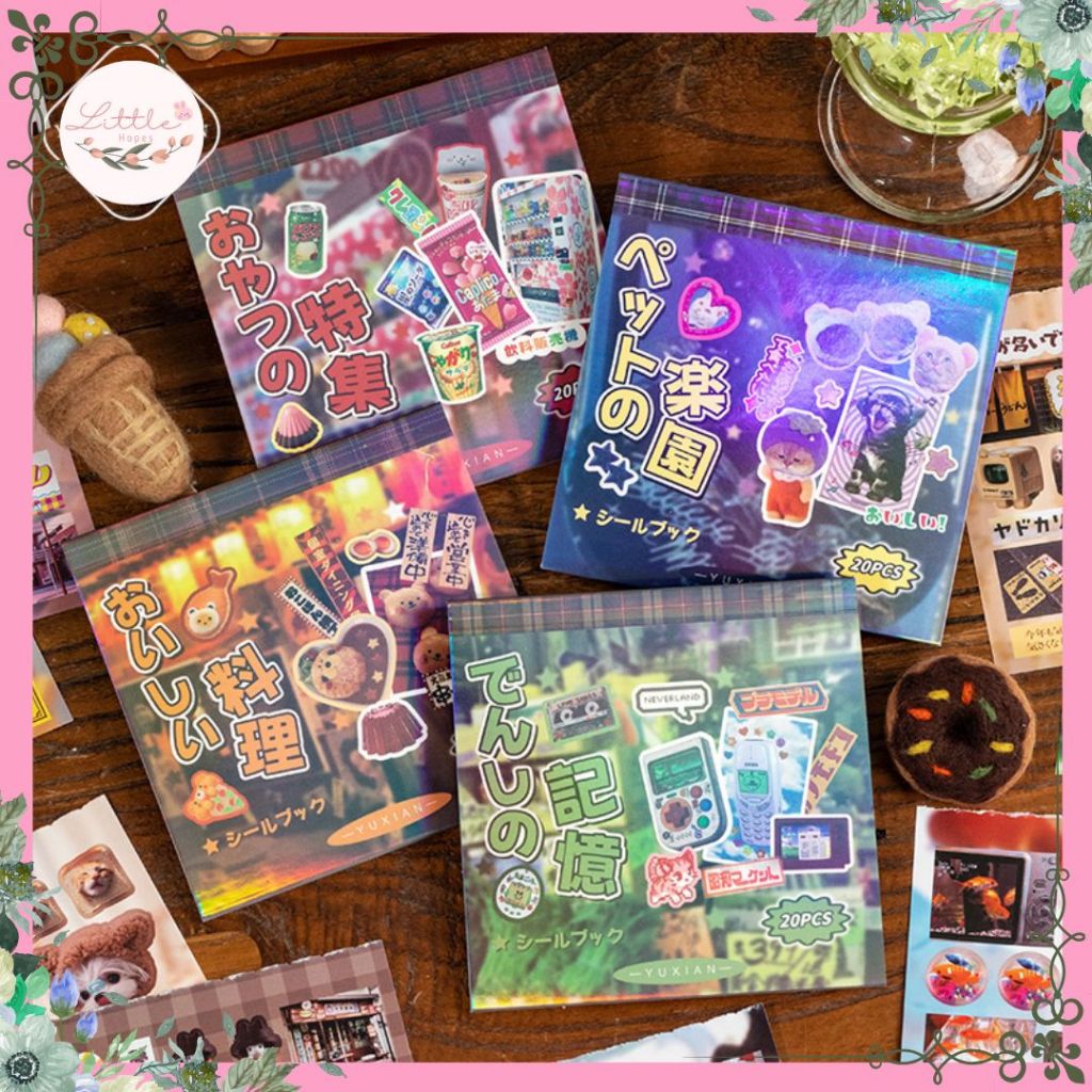 

Sticker Book Japanese Dream Echo Series Heisei Retro Juminocore Vibes Scrapbook Kawaii DIY Cute