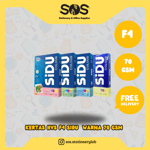 

Kertas HVS F4 Sidu Warna 70 gsm