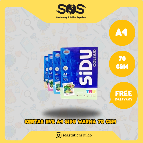 

Kertas HVS A4 Sidu Warna 70 gsm