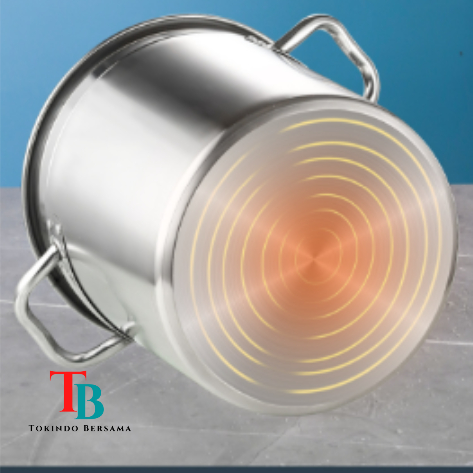 Ay00 Panci Dandang Stainless Steel Tebal Dandang Bakso Stockpot Ukuran Jumbo