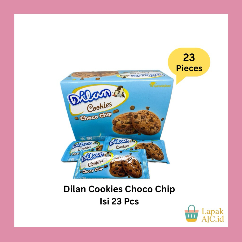 

Dilan Cookies Choco Chip Isi 23Pcs Cemilan Jajanan Coklat