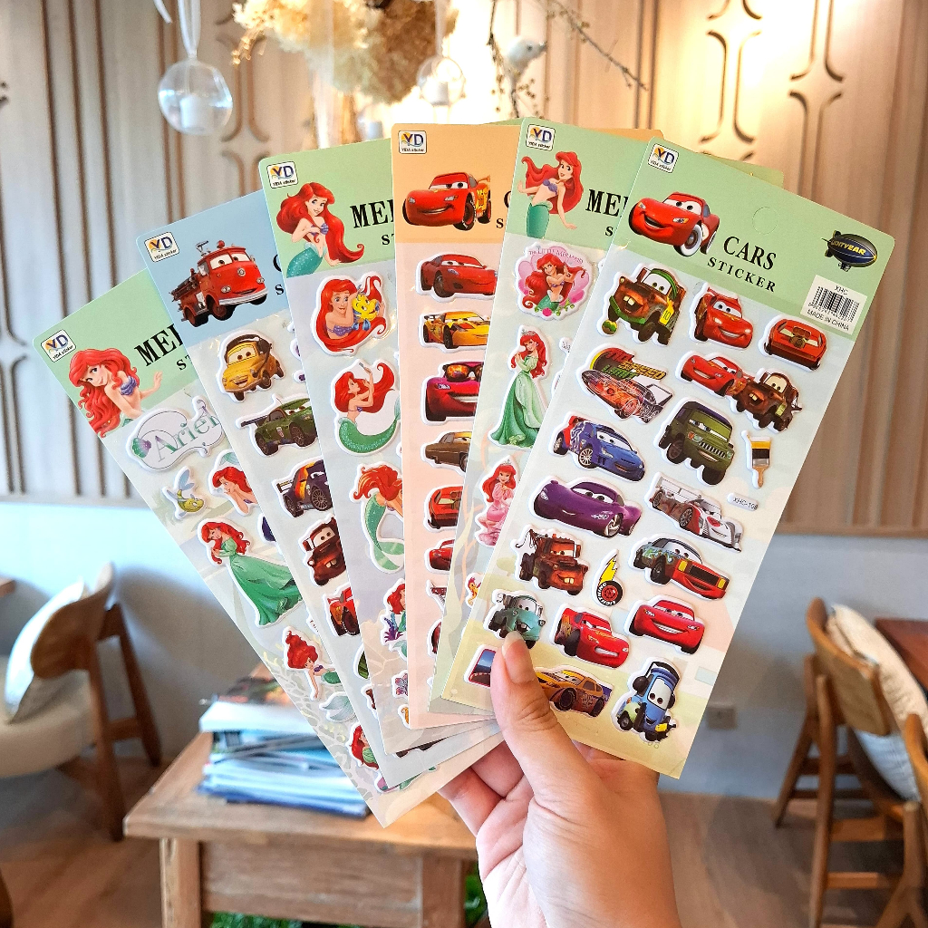

[XHC] Gambar Tempel Sticker Timbul Stiker Anak Karakter Kartun Disney McQueen