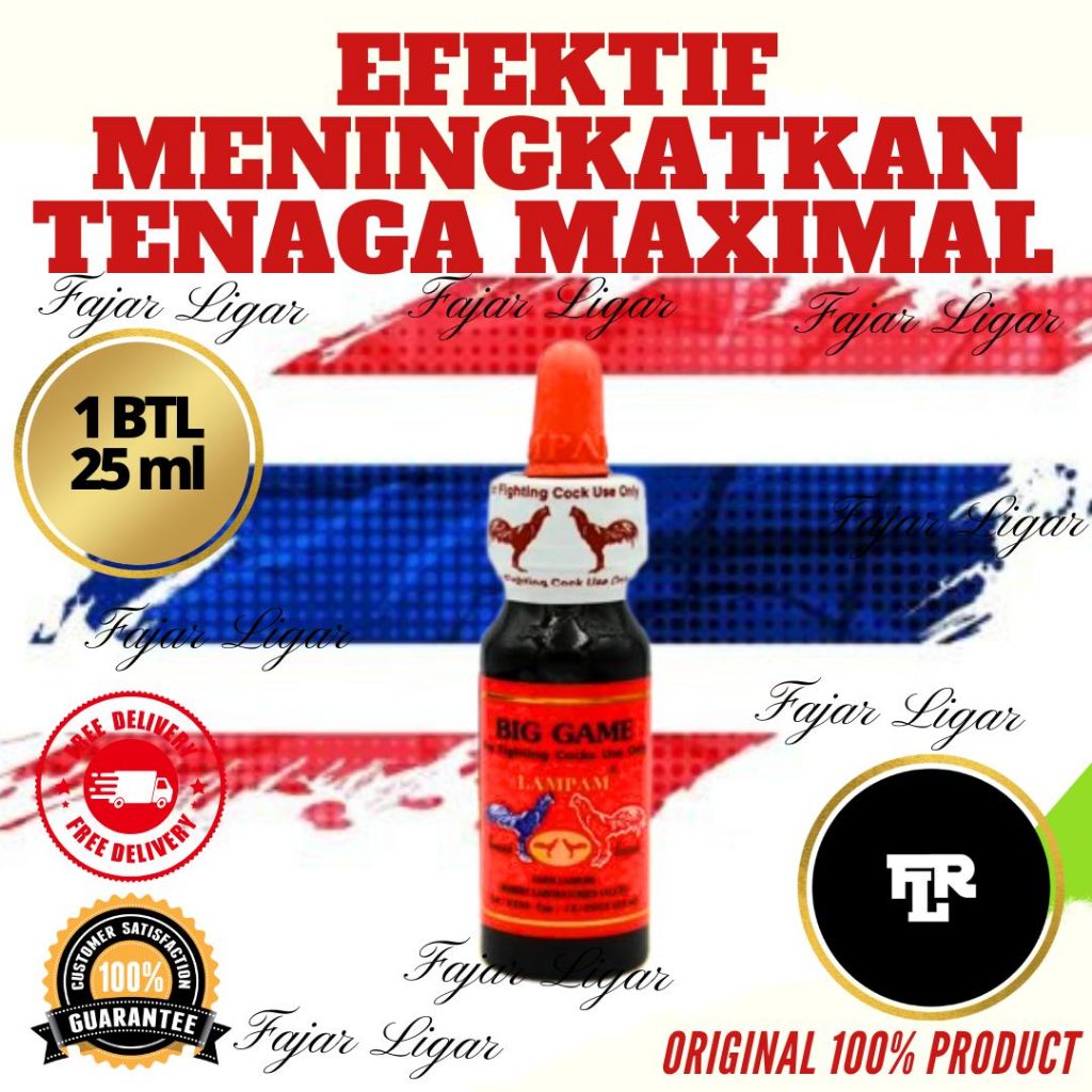 BIG GAME Lampam Doping Ayam Agresif Tahan Pukul DOPING LAMPAM BIG GAME ORIGINAL