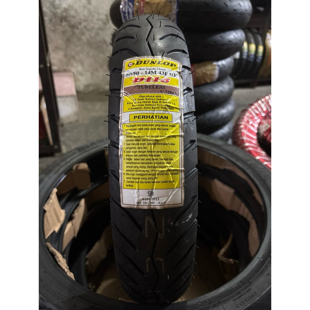 DUNLOP D115 80/80 RING 14 TUBELESS