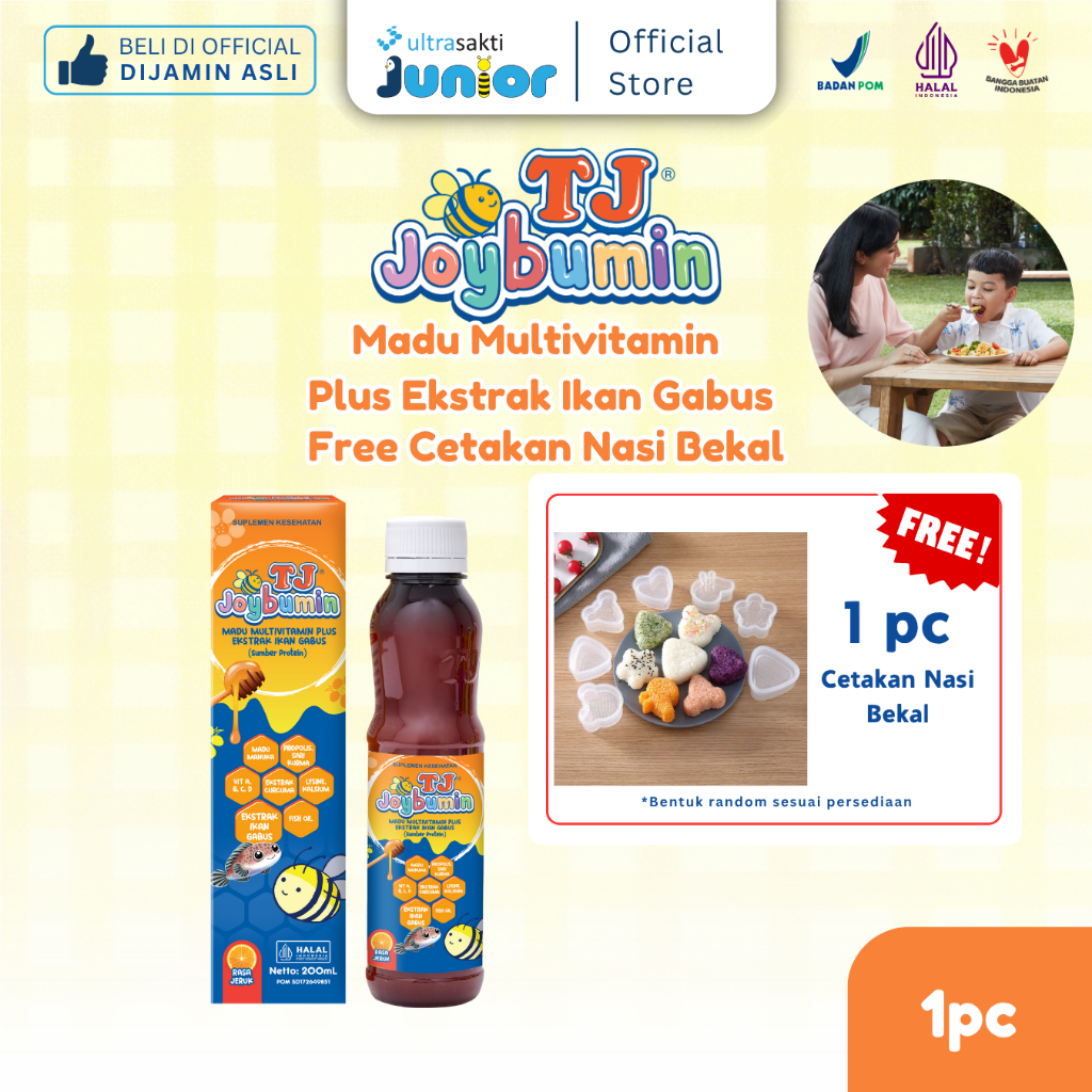 TJ Joybumin Madu Multivitamin Plus Ekstrak Ikan Gabus - 200ml -  Membantu Memperbaiki  Nafsu Makan A