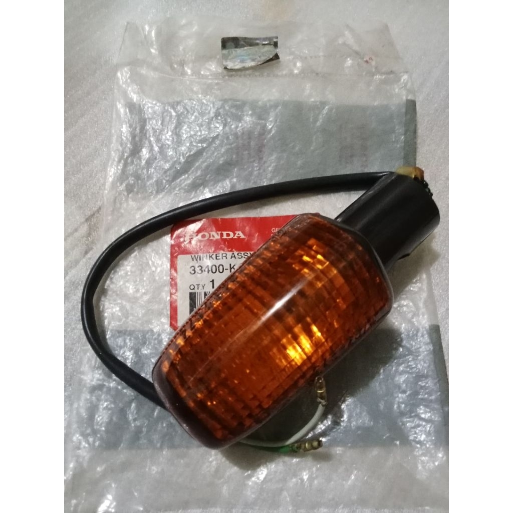 Lampu Sein Reteng Riting Depan Kanan Tiger Lawas Tilas Smoke Ori Original Honda 33400-KCJ-691