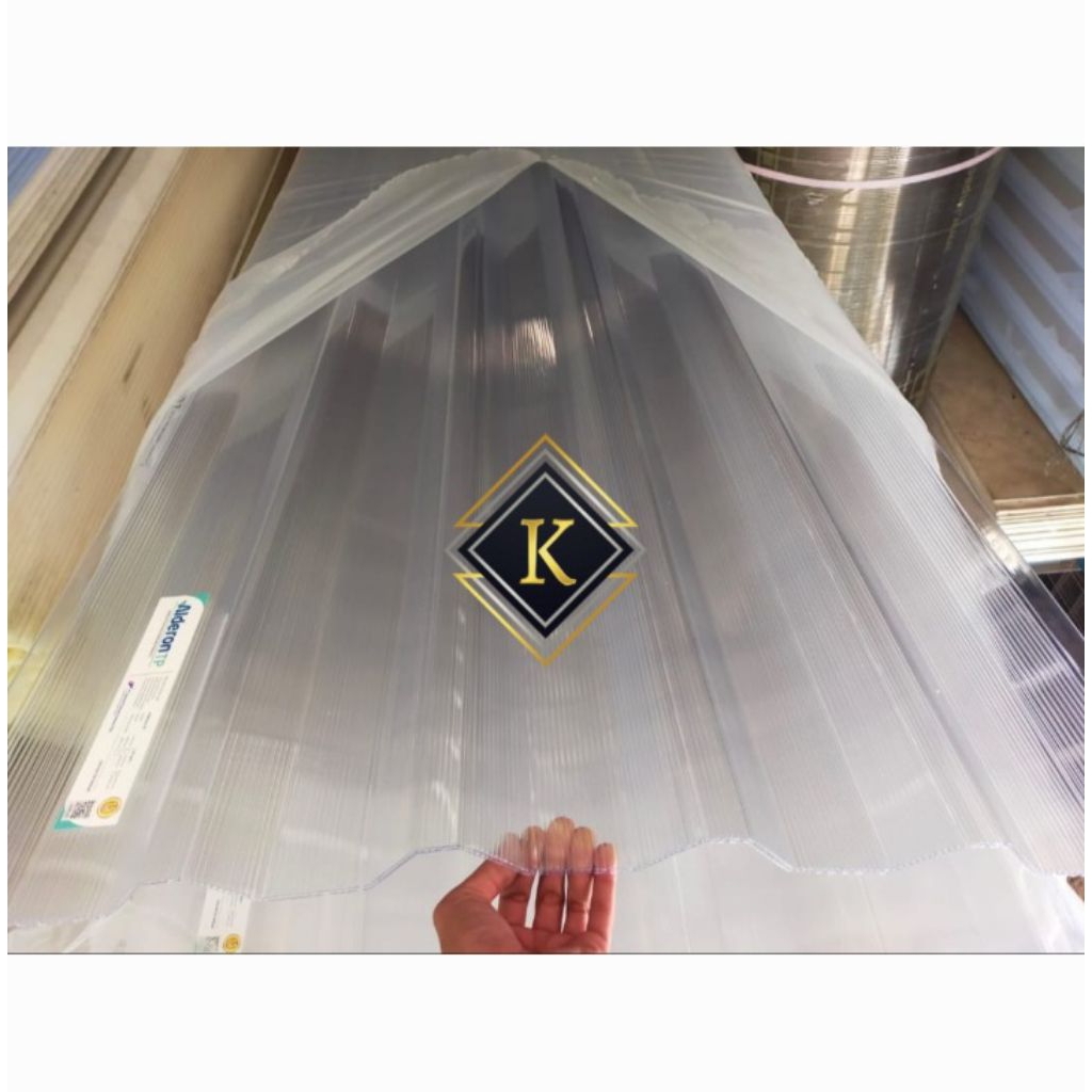 ATAP UPVC ALDERON 830 TP TRANSPARAN PANJANG 6 METER 5MM DOUBLE LAYER TWINWALL 2 , BISA UNTUK SAMBUNG