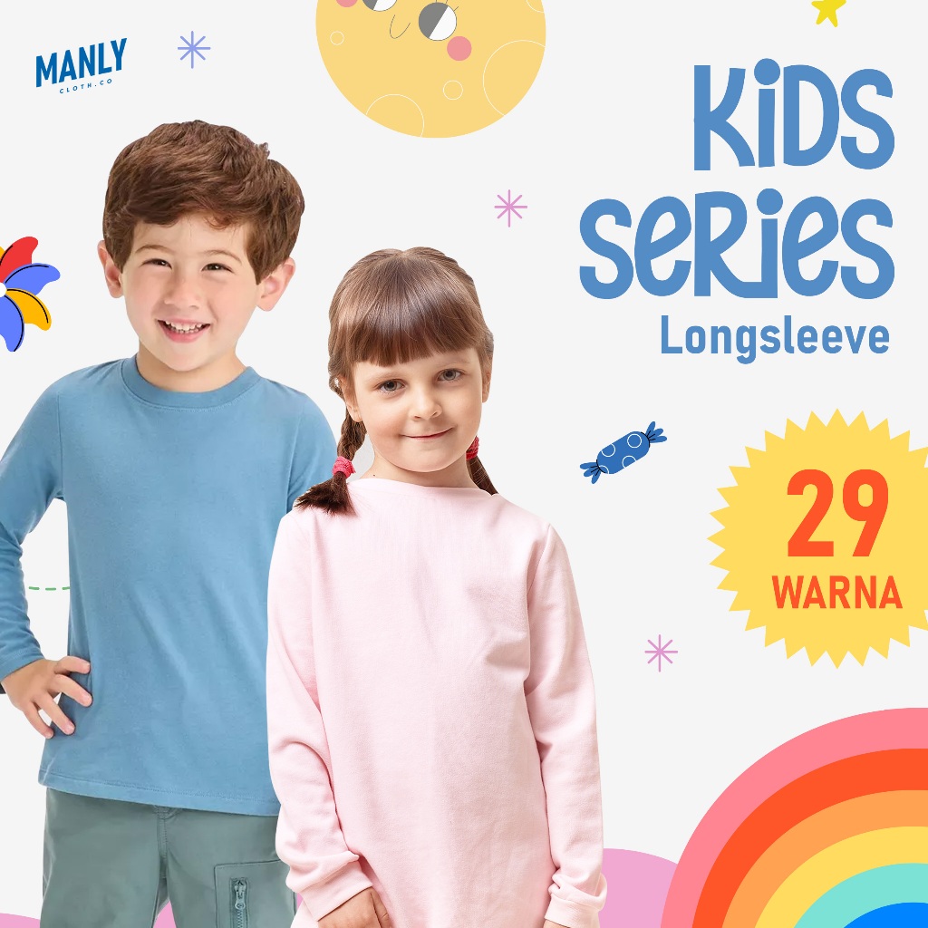 Kaos Anak Lengan Panjang Kaos Polos Panjang Anak