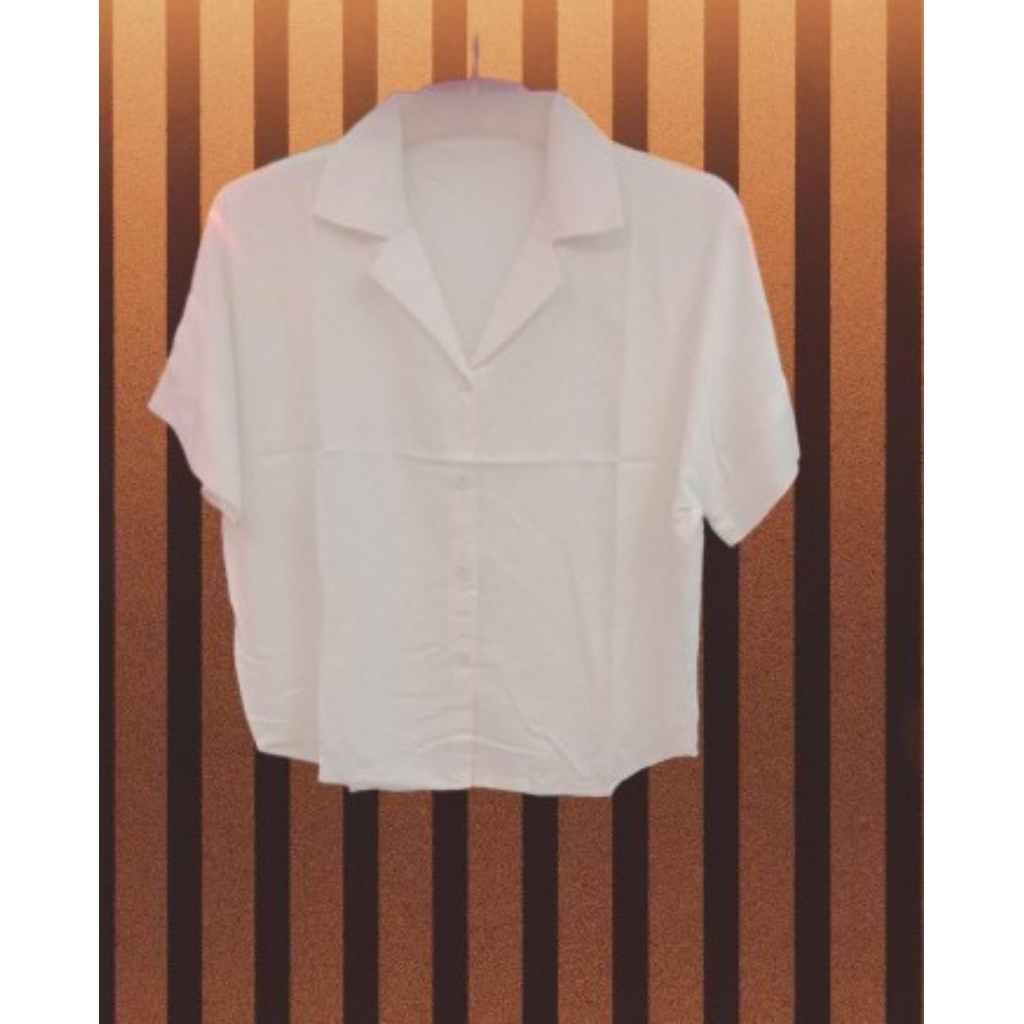 kemeja pendek wanita rayon premium