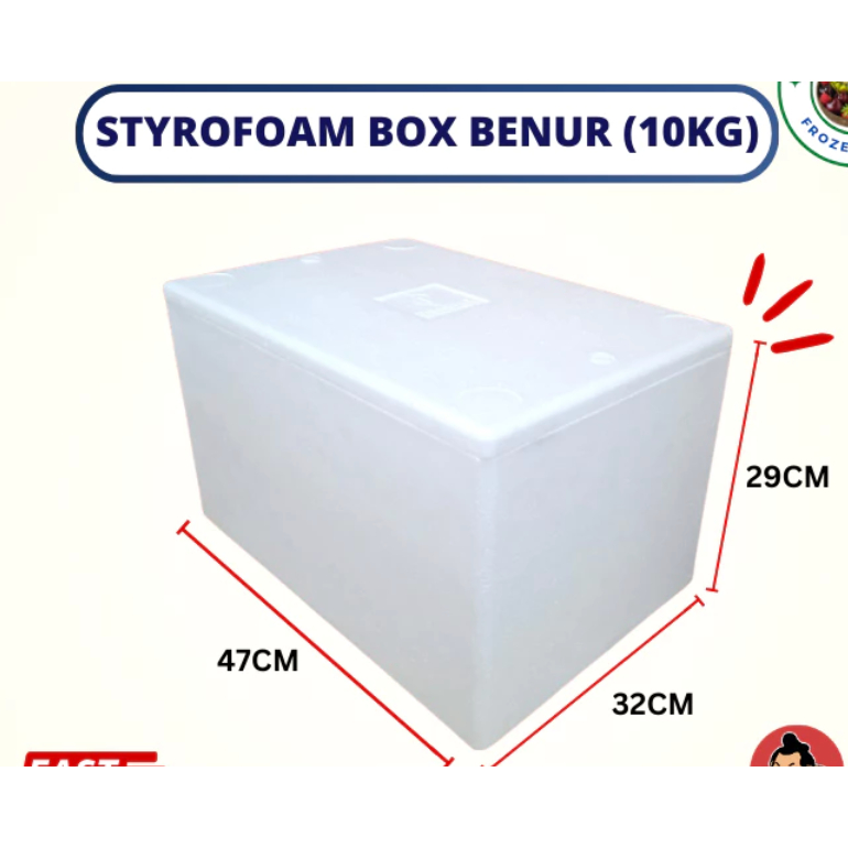 Styrofoam Box Benur UK 47x32x30CM/ Sterofoam Box Ikan 10KG Styrofoam Box 10 Liter / Sterofoam Kotak 