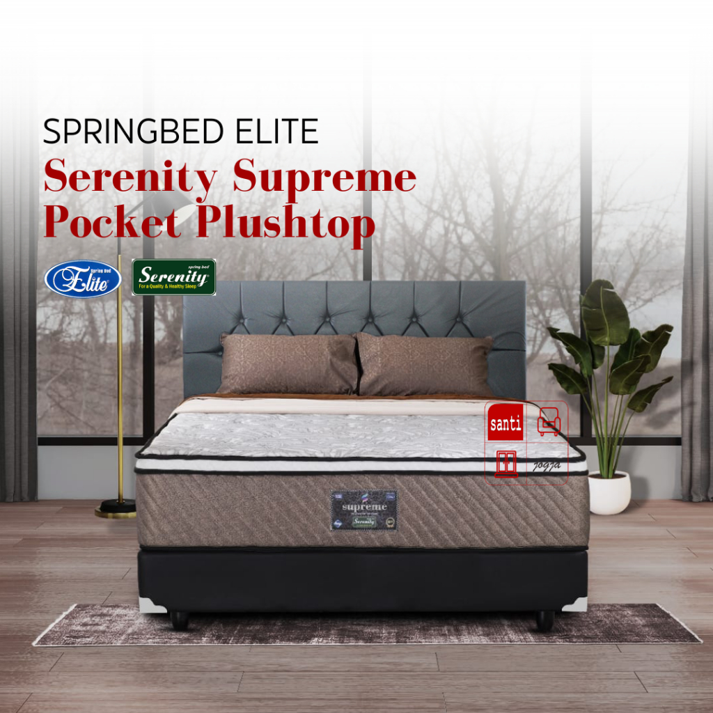 Kasur Springbed elite serenity supreme plushtop 90 x 200 Set