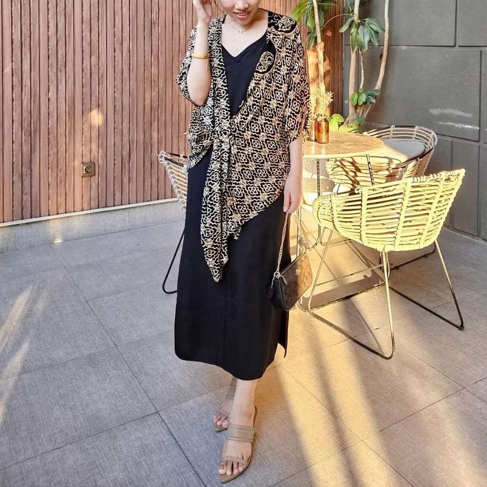 PRELOVED SELFMADE outer batik selempang bahan Paris