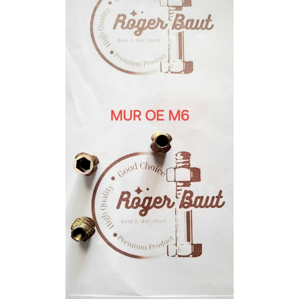 Mur Nanas M6 x 1.3cm OE (Tanpa Ring) / Mur Furniture Knockdown Tanam Nanas M6 x 1.3cm1. Biasa diguna