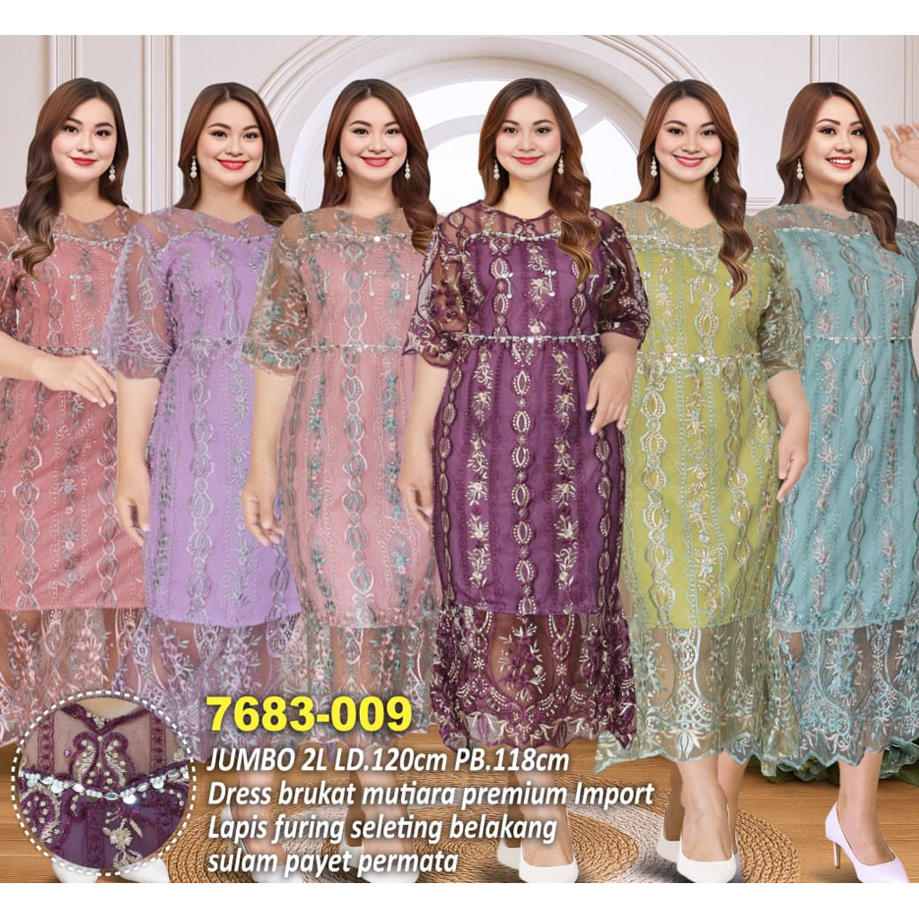 mamabebe' Dress brukat tile duyung 9830