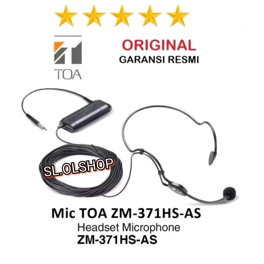 Mic Bando Headset TOA ZM371/Microphone Headset TOA ZM 371 Original