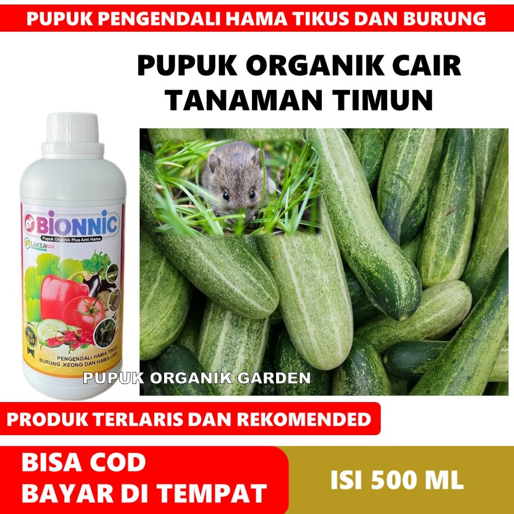 (PUPUK MENTIMUN) BIONNIC 500 ML Obat Pelebat Buah Mentimun, Mentimun Watang, Wuku, Bonteng Suri, Men