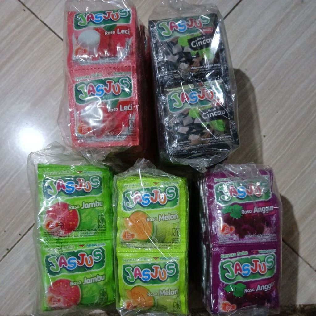 

jasjus berbagai rasa perpack isi 5 Rt