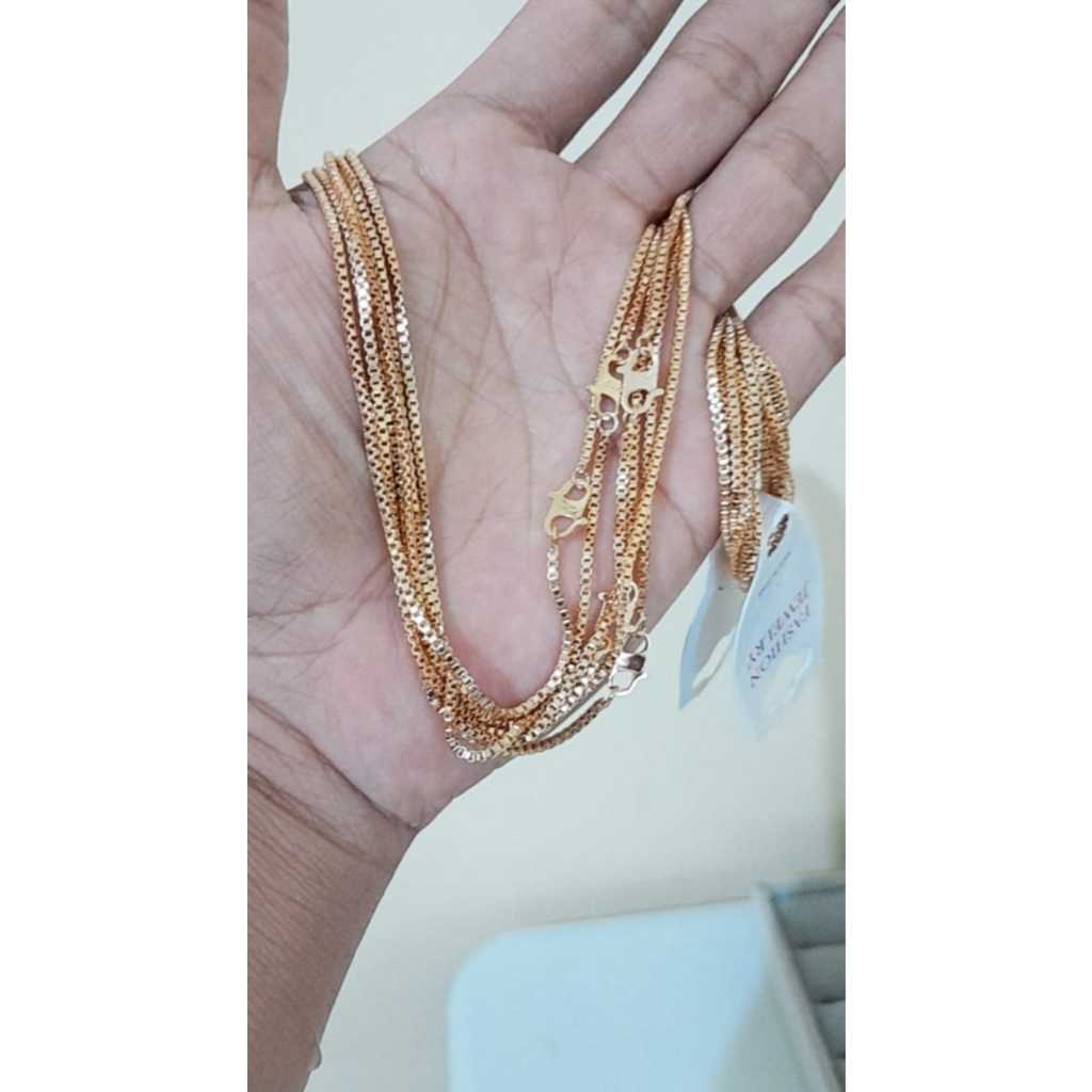 Kalung Xuping Model italy kaca,warna dan model persis seperti emas asli,model kaitan S, panjang 45cm