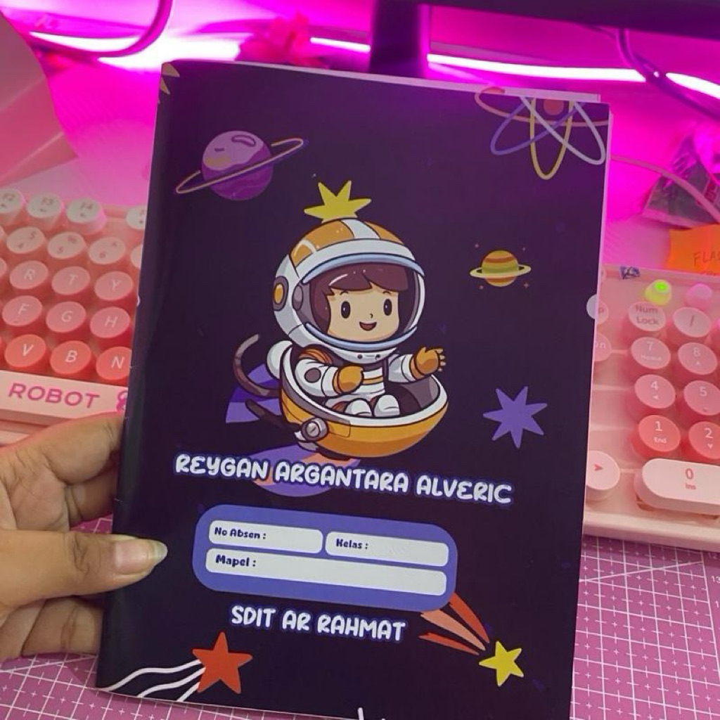 

10 BUKU TULIS CUSTOM NAMA isian buku full collor