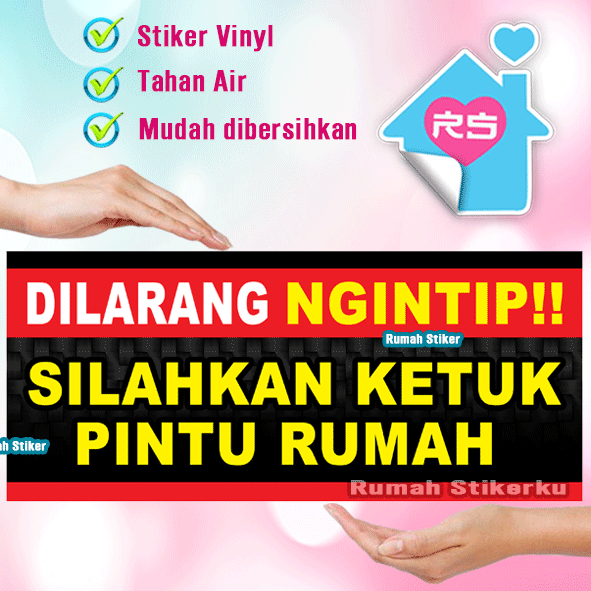 

Stiker Dilarang Ngintip silahkan ketuk pintu rumah