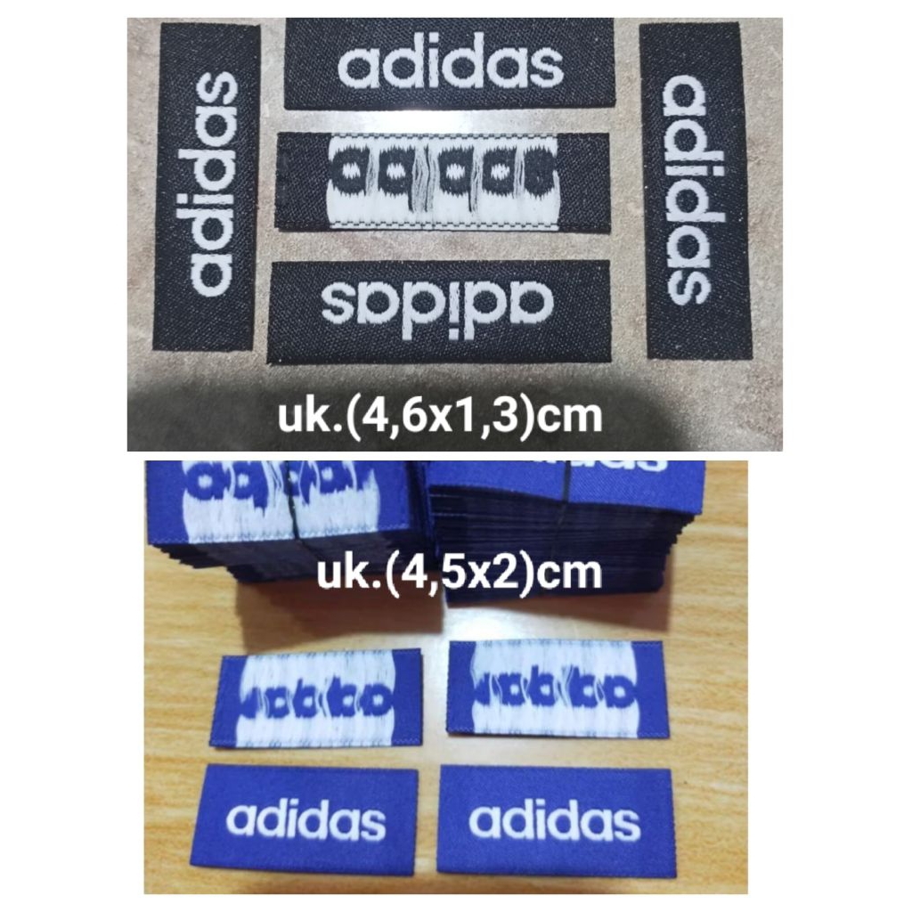 

label merek brand label (main) tag adidas (harga/500 pcs)