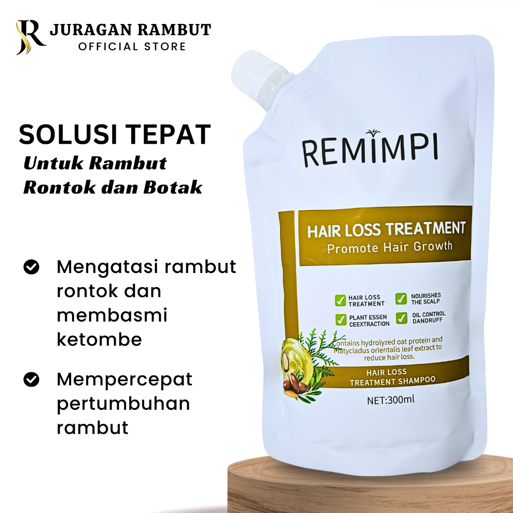 REMIMPI Hair Loss Treatment Shampoo Remimpi Original Penumbuh Rambut Shampo Anti Ketombe