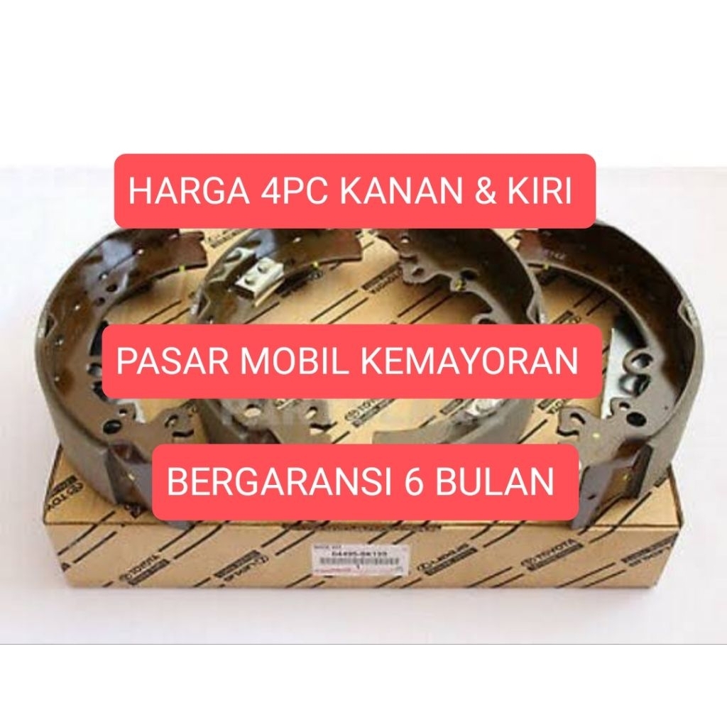 Brake shoes kampas rem belakang tromol Toyota Fortuner bensin & diesel 2005 - 2011original