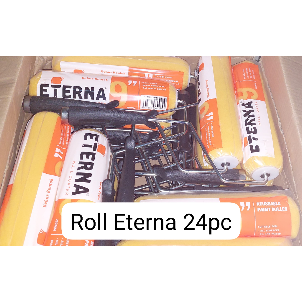 

Kuas Roll Cat Tembok Eterna dengan Gagang 24pc