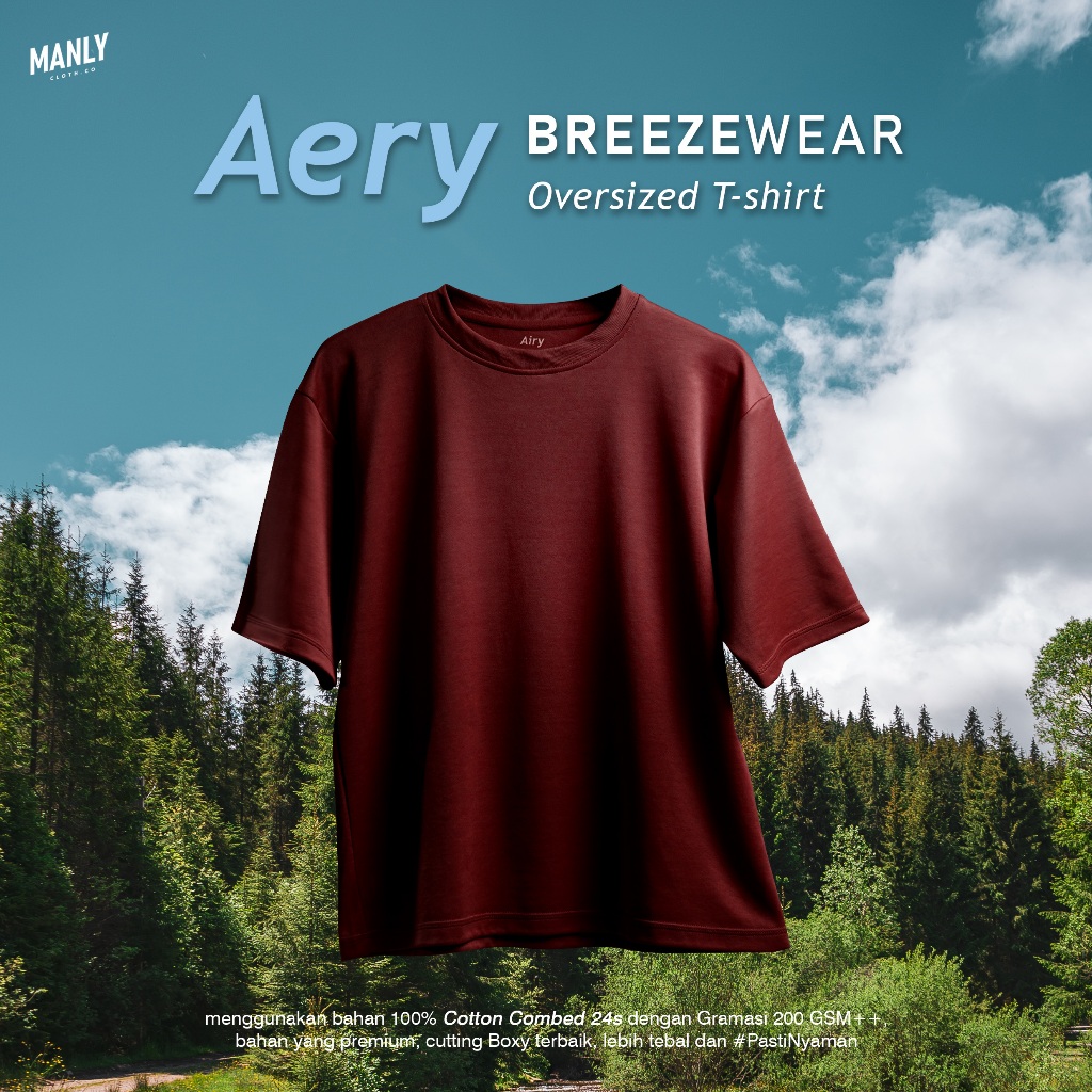 MANLY Aery Cool Breeze Oversized T-Shirt with Quick Dry Tech