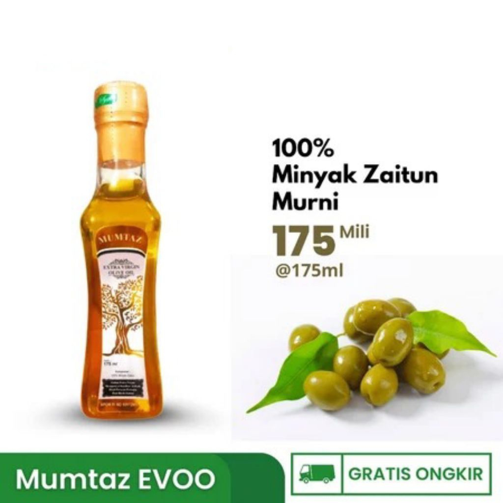 

Minyak Zaitun Extra Virgin Olive Oil Mumtaz 175ml Perasan Pertama Bisa Diminum