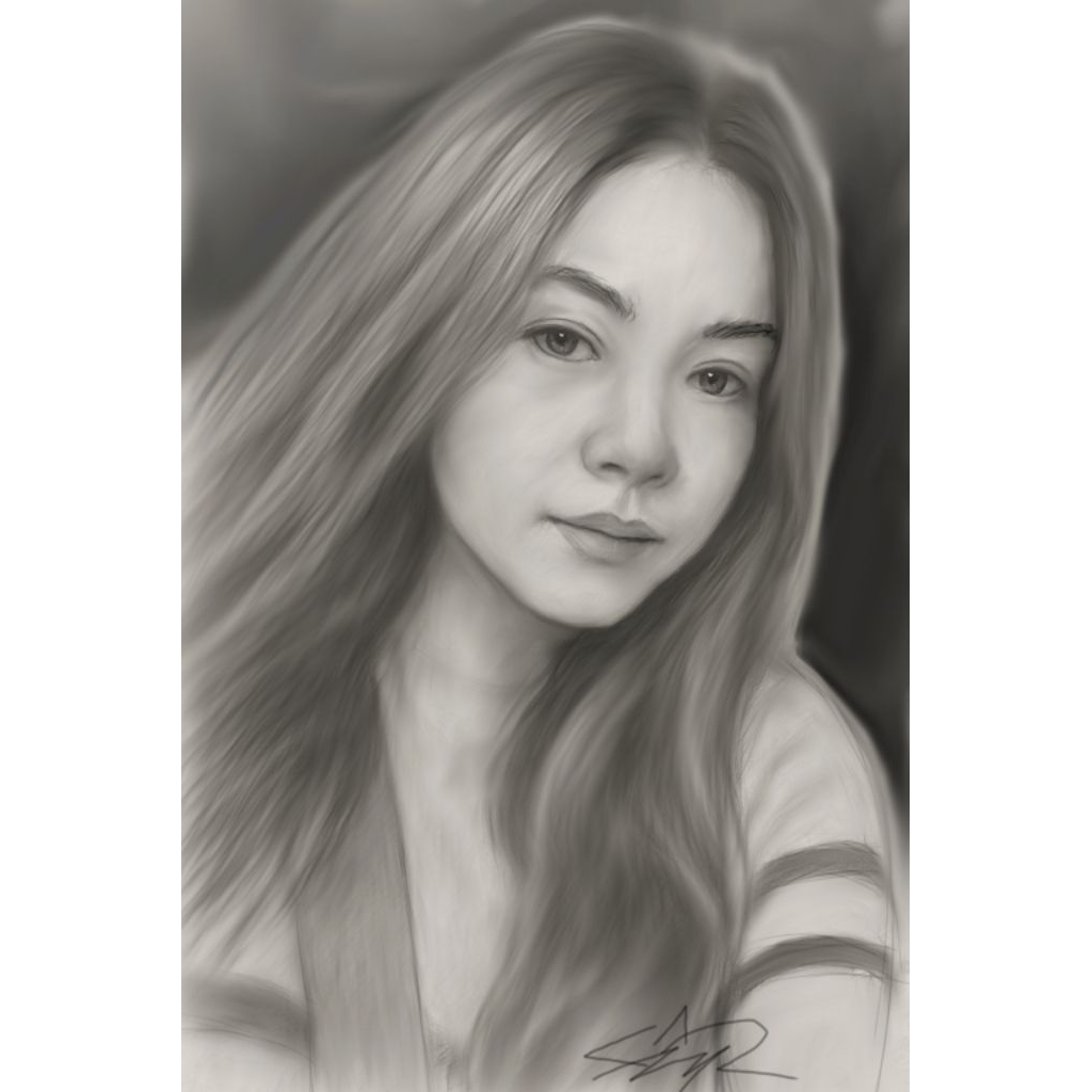 

pencil drawing and digital art