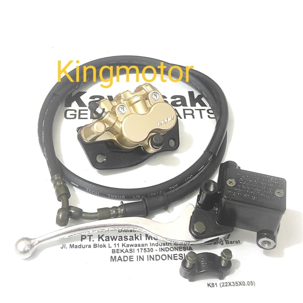 Kaliper Cakram+Master Rem Set+Selang Rem Depan Kawasaki KLX 150,KLX 140,KLX 230,DTRACKER