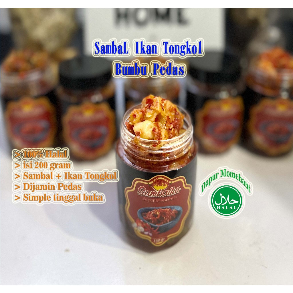 

Dapur Momchant - Sambal Pedas Balado Ikan Tongkol isi 200 gram sambal siap makan