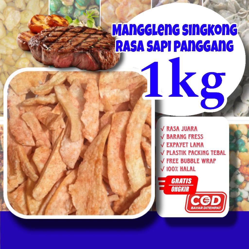 

keripik singkong manggleng sapi panggang 1kg /manggleng singkong sapi panggang